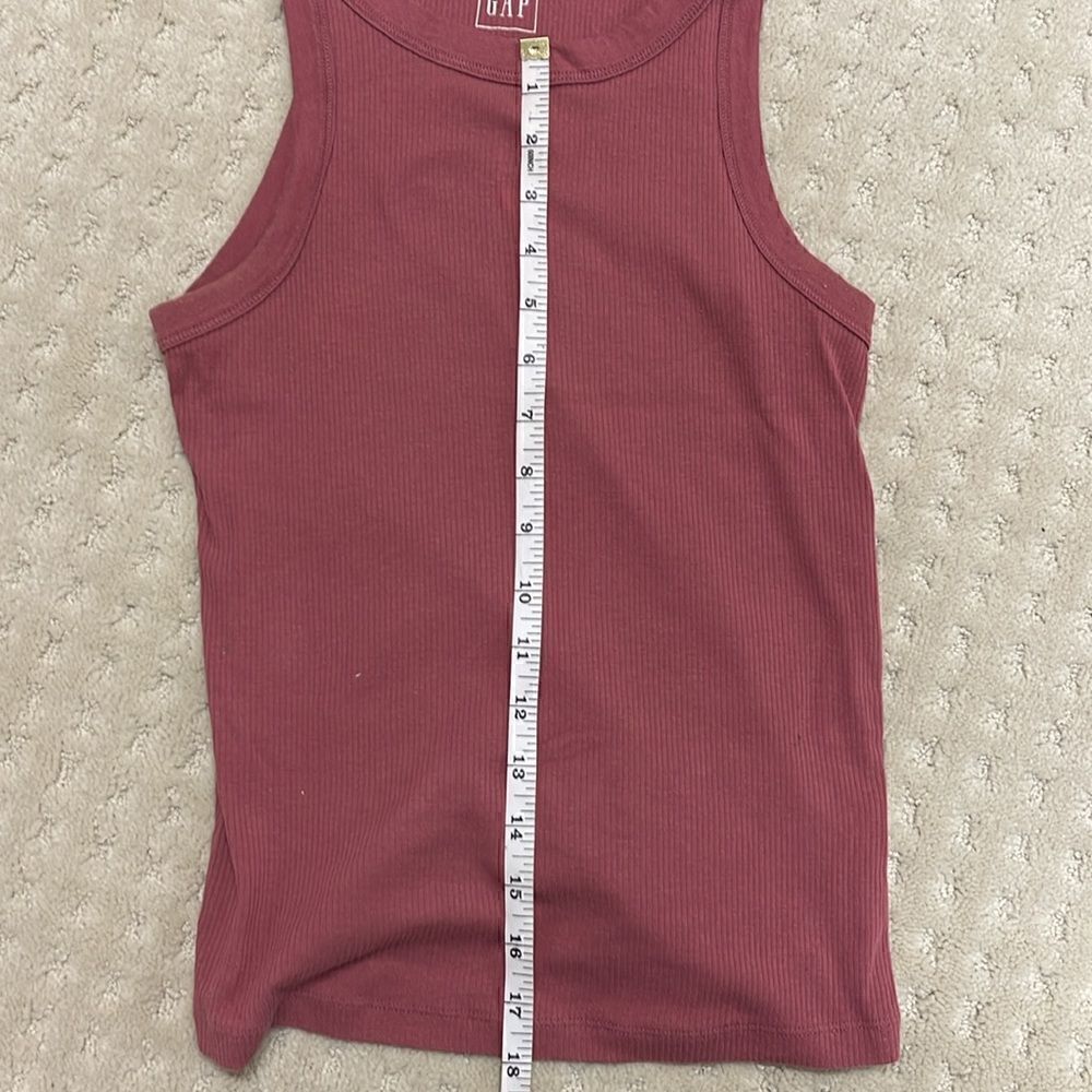 Gap Ribbed Tank Top, Size Extra Small, Rust - Picture 7 of 7